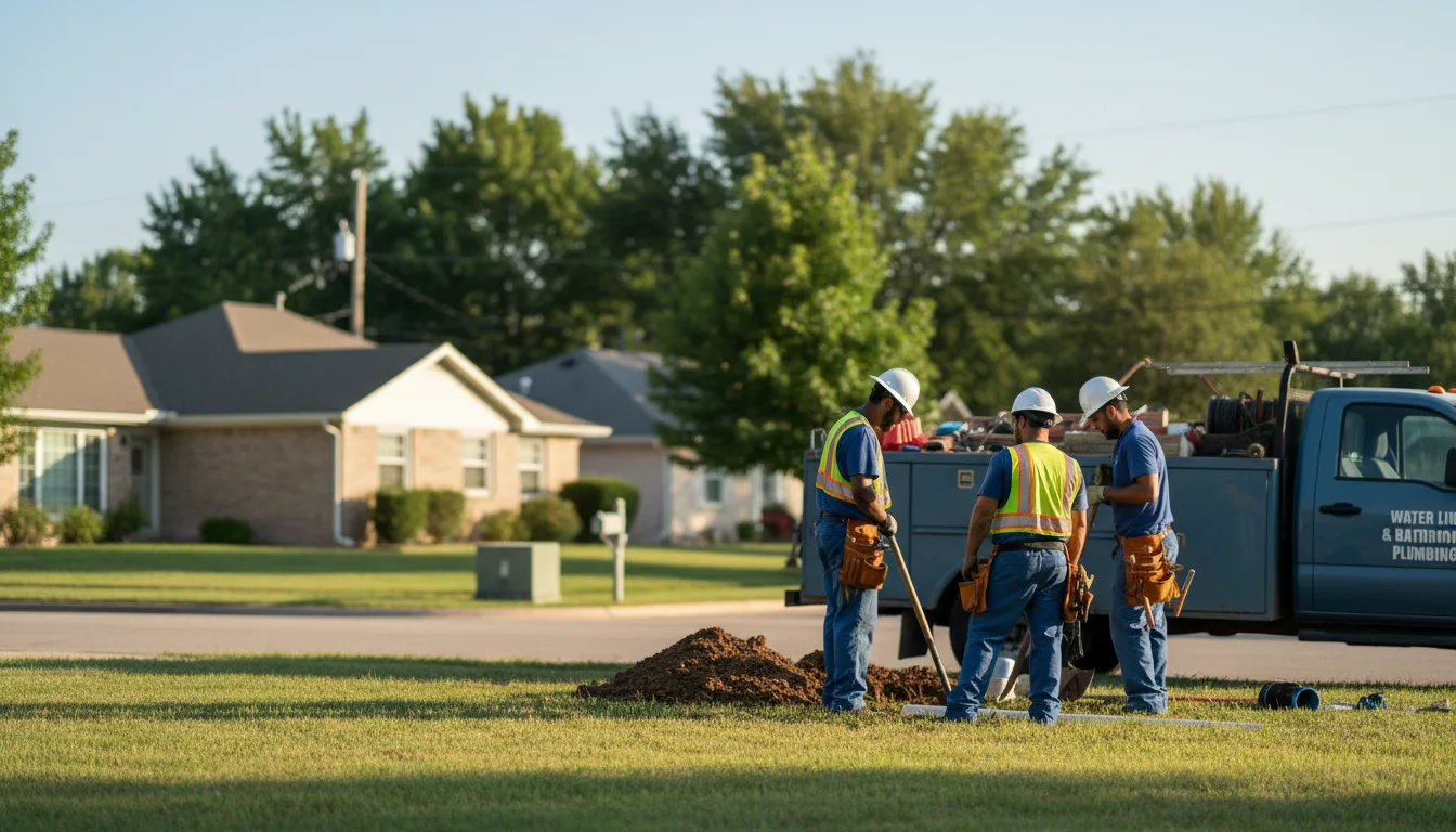 Residential water line and bathroom plumbing service in Dellrose, TN